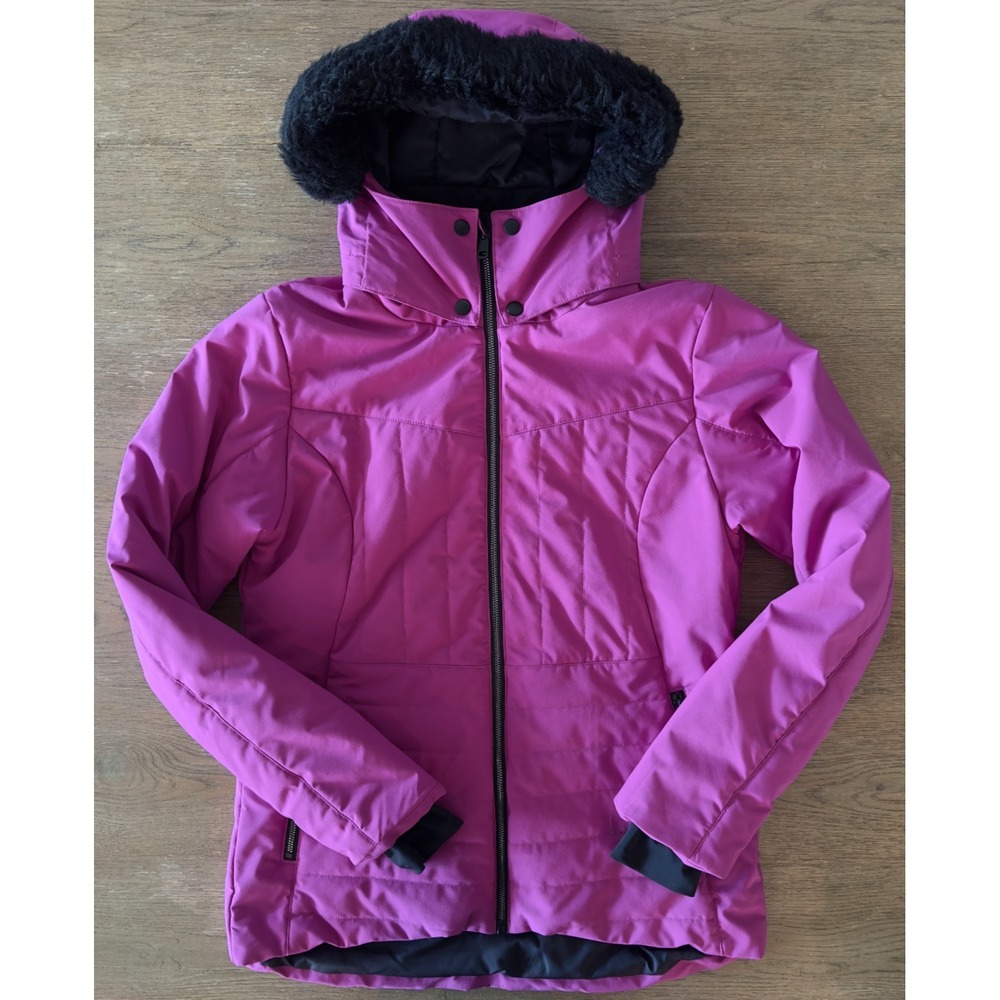 Body Glove Women's Magenta Snow Ski Jacket w/Fur Lined Detachable Hood-Size‎ Lge